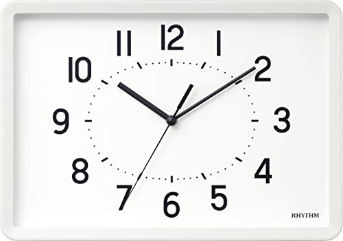 リズム時計工業(Rhythm) 掛け時計 置き時計 兼用 A4 サイズ インテリアクロック RHYTHM PLUS 8MG815SR03 ホワイト 21x29.7x4.8cmの通販は 8,256円