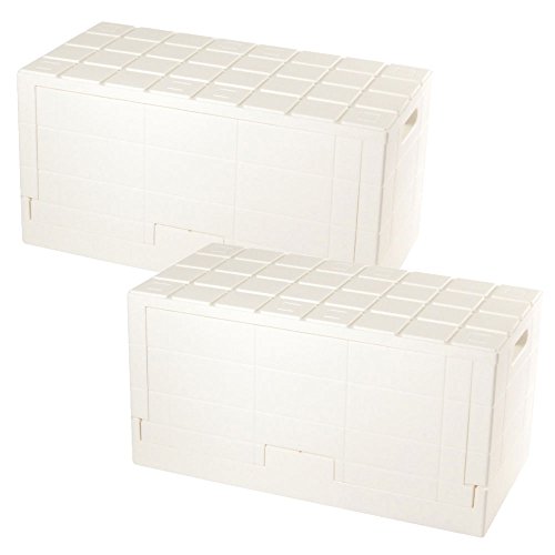 I'mD (アイムディー) グリッドコンテナ (グリッドコンテナ2個セット, ホワイト)
