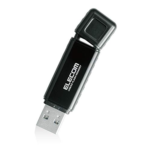 エレコム USBメモリ 128GB USB3.0 Windows/Mac対応 キャップ紛失防止 1 ブラック MF-HSU3A128GBK