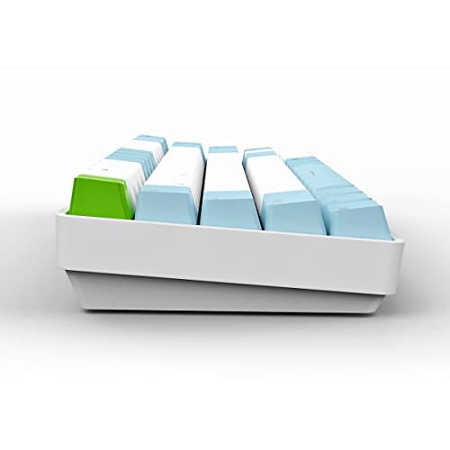 Merdia メカニカル式キーボード 68キー 無線2.4G接続 3台接続可能 スマホ用 タブレット用 US配列 赤軸-ブルーとホワイトの通販は