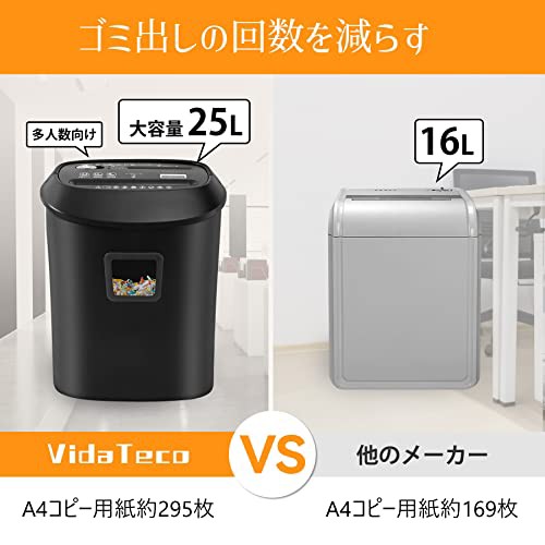 シュレッダー VidaTeco 電動 業務用シュレッダー 小オーフィス 特許