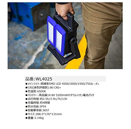 テイクナウ(TAKENOW) LEDワークライト WL4025 メインライト(4段階調整