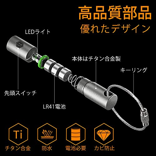 KeyUnity KF00 ミニ懐中電灯 ミニライトキーホルダーライト 超