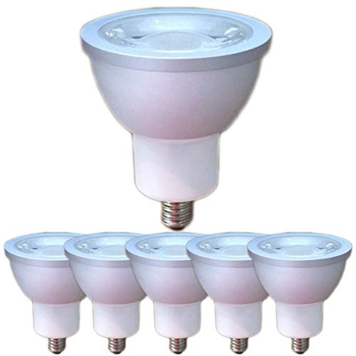 VIMTECH LED電球 EZ10口金 12V COB6W JR50 LEDスポットライト 中角30度 ハロゲン形50W〜60W相当 密閉器具対応 (昼白色相当(5000K), 6W EZ10口金(6個セット))