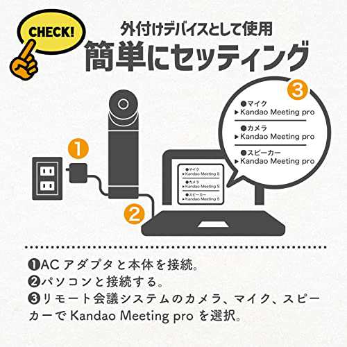 Kandao Meeting Pro 360度 全方位 webカメラ ウェブカメラ 広角 会議用