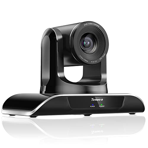 Tenveo PTZカメラWeb会議 広角1080p FHD 60 fps光学20倍ズームライブストリーミングウェブカメラUSB/HDMI/RJ45オートフォカスビデオ会議 オンライン教育 講義室対応リモコン付き(VHD20H)