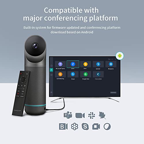 Kandao Meeting Pro ビデオ会議用カメラ - 360度オンライン会議カメラ、スマートスピーカーフォーカスを搭載したオールインワン会議室カメラ、自動ズーム、ノイズイコライジング機能付き会議室カメラ_1