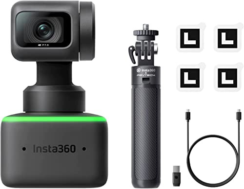 Insta360 Link三脚キット Webカメラ 4K PTZウェブカメラ 1/2インチセンサー AI追跡 3軸ジンバル ジェスチャー制御 HDR 位相差オートフォ