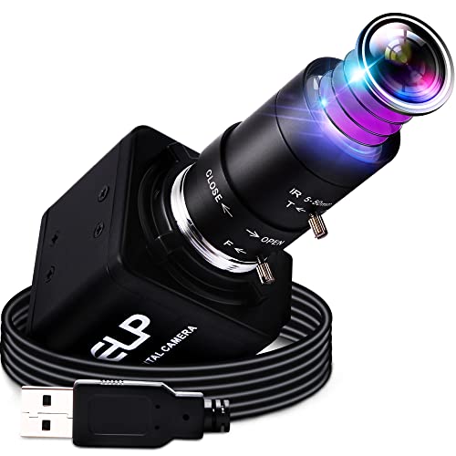 ELP 4Kカメラ 光学4倍ズーム Webカメラ 2.8-12mm可変焦点レンズ usbウェブカメラ バリフォーカルレンズ Webかめら 2160p 30fps 4倍ズーム ガンカメラ Web会議用カメラ ソニー IMX317 UHD ズ