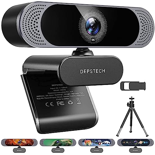 WEBカメラ 4K オートフォーカス 800万画素 DEPSTECH ウェブカメラ UHD