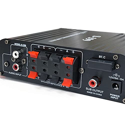 ORIGINCOM 4.1chサラウンドアンプ Bluetooth5.0対応 4×40W＋RCAサブウーファー 小型アンプ USB/SDカード再生 4チャンネル Hi-Fiサウンド 12V/5Aアダプター付 LPS299_4