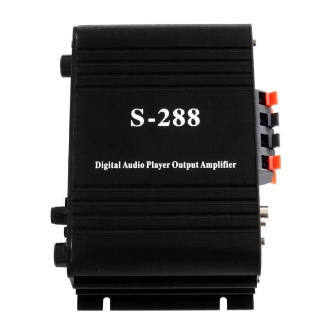 多機能4chオーディオアンプ 4×40W 汎用小型アンプ マイク入力可 カラオケ対応 MP3プレーヤー搭載 Bluetooth対応 Hi-Fiステレオサウンド 12V/5Aアダプター/リモコン付 汎用パワーアンプ FMTLPS288_4