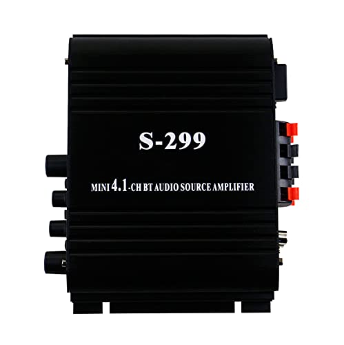 4.1chサラウンドアンプ 4×40W＋RCAサブウーファー 汎用小型アンプ USB/SDカード再生可 Bluetooth対応 コンパクトボディ 4.1チャンネル Hi-Fiサウンド 12V/5Aアダプター/リモコン付 多機能パワーアンプ_3