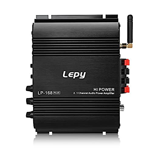 LEPY 2.1ch コンパクトオーディオアンプ 出力45W+45W+68W 2.1chハイパワーアンプ Bluetooth接続対応 USBメモリ再生機能 高出力19V3Aアダプター付属 LP-168PLUS_1