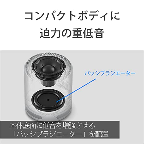 ソニー ワイヤレススピーカー SRS-XB100：クリアな と重低音再生/防水・防塵対応 IP67/ロングバッテリー内蔵 約16時間/ハンズフリー通話対応/ステレオペア機能搭載/USB Type-C充電 ブラック SRS-XB100 BC_4
