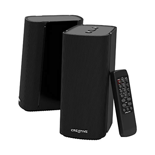 Creative T100 2.75 inchフルレンジドライバー 40WRMSデジタルアンプ搭載 Bluetooth/光入力/アナログ入力対応 リモコン付属 2.0ch スピーカー SP-T100-BK