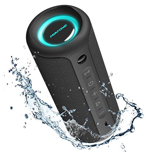 MIATONE BoomPro Bluetooth スピーカー 40W出力 IPX7防水 ブルートゥース スピーカー 重低音 アウトドア ワイヤレススピーカー Bluetooth5.3 RGB LEDライト DSP処理 PC パソコン 車