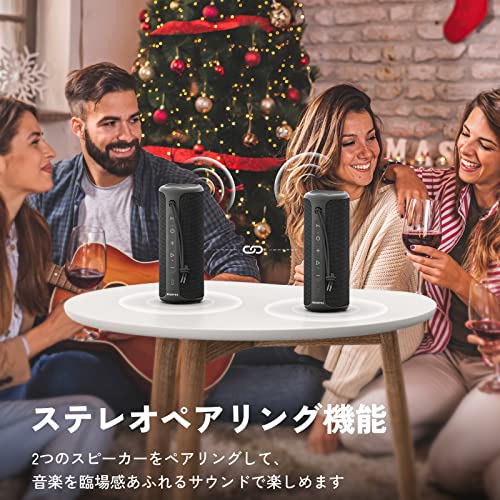 MIATONE BoomPro Bluetooth スピーカー 40W出力 IPX7防水 ブルートゥース スピーカー 重低音 アウトドア ワイヤレススピーカー Bluetooth5.3 RGB LEDライト DSP処理 PC パソコン 車_5