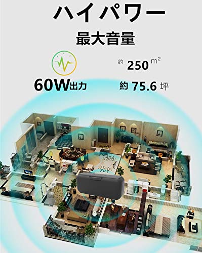 xdobo Bluetoothスピーカー TWS2台接続 コンパクト 3種類のイコライザー設定 重低音強化DSP技術搭載 デュアルパッシブラジエーター IP65防水 充電口防水 最大60W出力 ブルートゥーススピーカー ワイヤレススピーカ_2