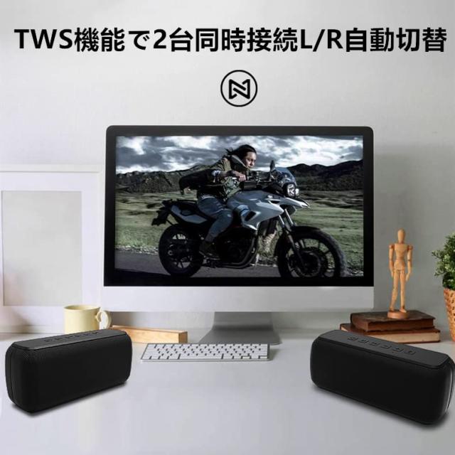 xdobo Bluetoothスピーカー TWS2台接続 コンパクト 3種類のイコライザー設定 重低音強化DSP技術搭載 デュアルパッシブラジエーター IP65防水 充電口防水 最大60W出力 ブルートゥーススピーカー ワイヤレススピーカ_3