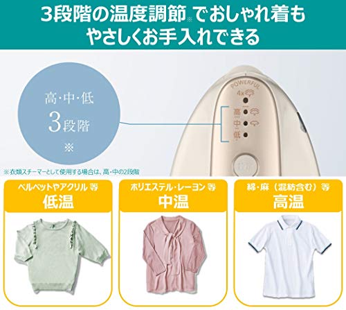 パナソニック 衣類スチーマー 360°スチーム 大容量タイプ ベージュ NI 