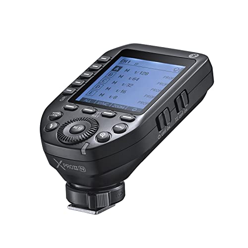 Godox XPROII-N 2.4G ワイヤレス フラッシュ トリガー トランスミッター TTL オートフラッシュ 1/8000s HSS 大型 LCD スクリーン 32 チャンネル 16 グループ Nikon カメラの交換用 ニコン対