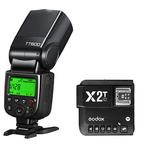 【Godox正規代理】Godox TT600+X2T-C カメラフラッシュ 送信機 ワイヤレスフラッシュ トリガー スピードライト マニュアル発光/TTL発光 ガイドナンバ60の大光量 1/8000sハイスピードシンクロ 2.4Gワイヤレの通販は 16,724円