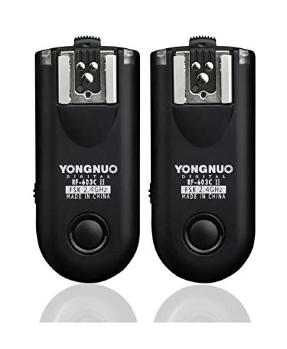 YONGNUO製 RF603CII-C3 第二世代 ワイヤレス・ラジオスレーブ 無線レリーズ キャノン用セット Canon 1D、50D、20D、30D、40D、50Dなど対応