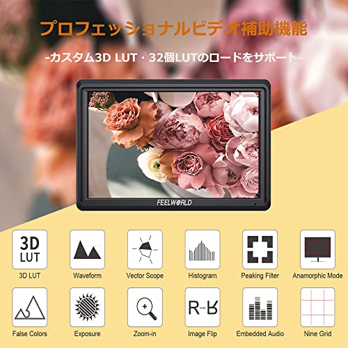 Feelworld FW568 V2 5.5インチDSLRカメラフィールドモニター3D LUT・波形・ベクトル図小型4K HDMI入出力フルHD 1920x1152 LCD IPS スタビライザー用_2