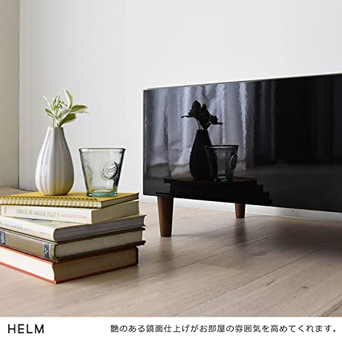 佐藤産業 HELM テレビ台 ローボード 幅118cm 奥行40cm 高さ35cm ブラウン 鏡面 43型対応 可動棚 HM35-120L BR_3
