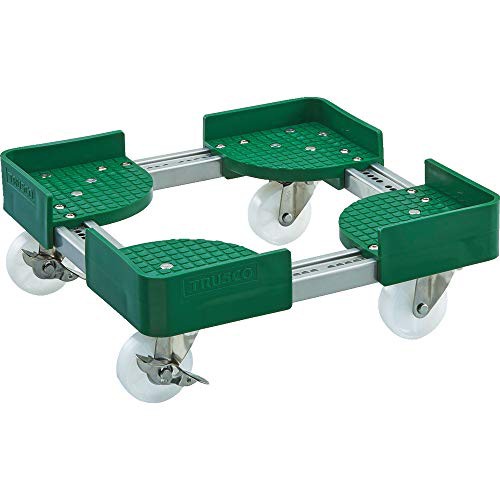 TRUSCO(トラスコ) 伸縮式コンテナ台車SUS 内寸400-500X600-700 ストッパー付き FCD-4060SUS-Sの通販は