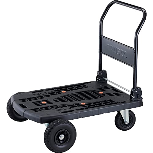 TRUSCO(トラスコ) 樹脂台車 カルティオビッグオフロｰド 900X600 ノｰパンクタイヤ ブラック MPK-906N-OR-BK