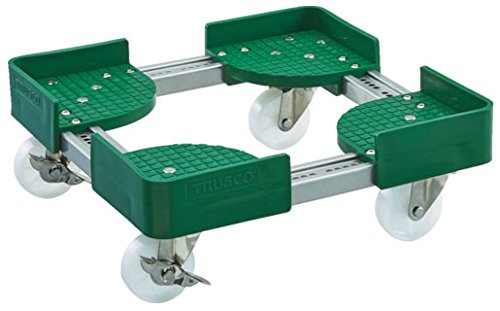 トラスコ 伸縮式コンテナ台車 内寸300-400X600-700 AC S付 (1台) 品番:FCD-3060-ALG-S