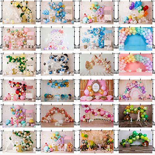 バック紙 背景紙 誕生日 装飾 バルーン 新生児 パーティー 1歳 one ケーキ 壁紙 デコレーション バナー 写真撮影 スタジオ フォト ブース ベビー [27415-27666] Style-10 ビニール180x120cm_1