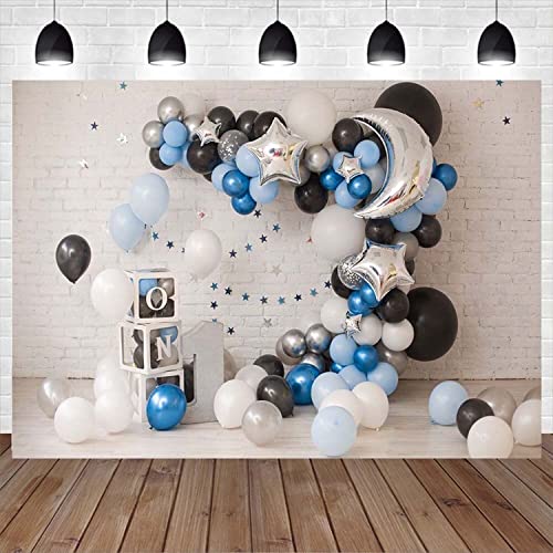 バック紙 背景紙 誕生日 装飾 バルーン 新生児 パーティー 1歳 one ケーキ 壁紙 デコレーション バナー 写真撮影 スタジオ フォト ブース ベビー [27415-27666] Style-10 ビニール180x120cm_5