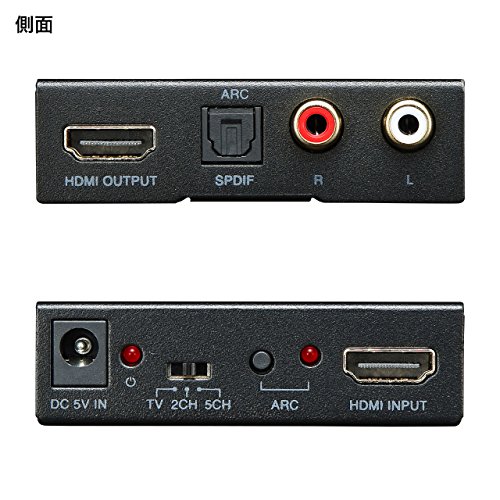 サンワサプライ(Sanwa Supply) HDMI信号オーディオ分離器(光デジタル/アナログ対応) VGA-CVHD5の通販は