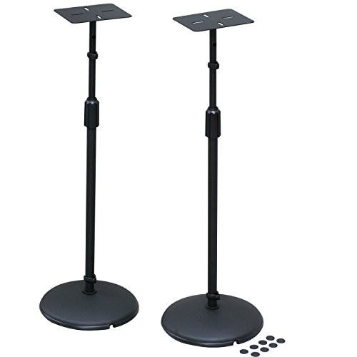 キクタニ スピーカースタンド 天板:150mmX120mm 高さ:575mm~1,045mm インシュレーター付 AV-SPS ブラックの通販は