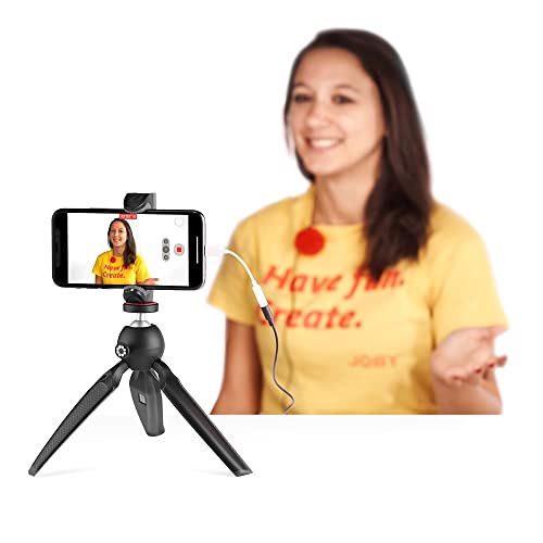 Joby クリップ式ピンマイク ウェイボ ラヴ モバイル Vlog撮影 全指向性のピンマイク 長さ1.8m 自重17g TRRS-TRS変換ケーブル付属 ウィンドスクリーン付属 ウィンドジャマー付属 ポーチ付属 JB01716-BWW_1