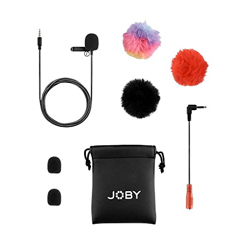 Joby クリップ式ピンマイク ウェイボ ラヴ モバイル Vlog撮影 全指向性のピンマイク 長さ1.8m 自重17g TRRS-TRS変換ケーブル付属 ウィンドスクリーン付属 ウィンドジャマー付属 ポーチ付属 JB01716-BWW_2