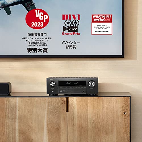 デノン Denon AVR-X3800H 9.4ch AVサラウンドレシーバー 8K Ultra HD、HDR10+、IMAX Enhanced、Auro-3D、11.4chプロセッシング対応 /ブラック AVR-X3800HK