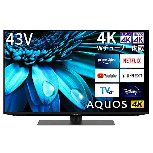 シャープ 43V型 4K 液晶 テレビ AQUOS 4T-C43EL1 Google TV Dolby Atmos (2022年モデル) 回転式スタンド