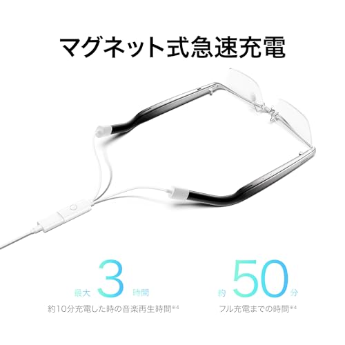 ファーウェイ] Eyewear 2 ウェリントン型ハーフリム ブラック 薄型軽量