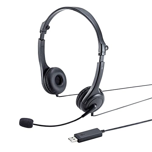 サンワサプライ USBヘッドセット MM-HSU18BKの通販は