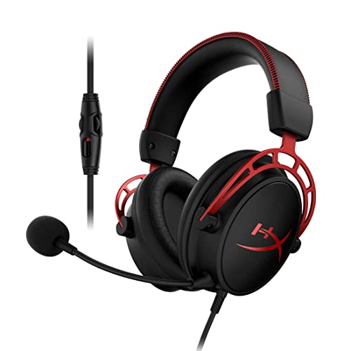 HyperX Cloud Alpha ゲーミング ヘッドセット インライン音量コントロールBox付属 レッド HX-HSCA-RD/AS オリジナルデータ特典付き ( 4P5L1AB#UUF )