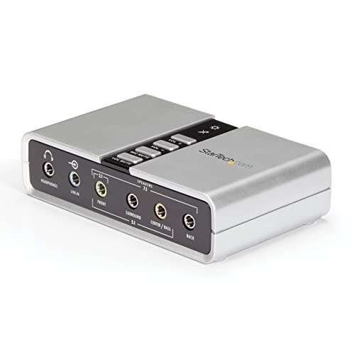 StarTech.com 7.1ch対応USB-DACヘッドホンアンプ S/PDIF対応 8x 3.5mmミニジャック 2x 3.5mmトスリンク角型コネクタ ICUSBAUDIO7D