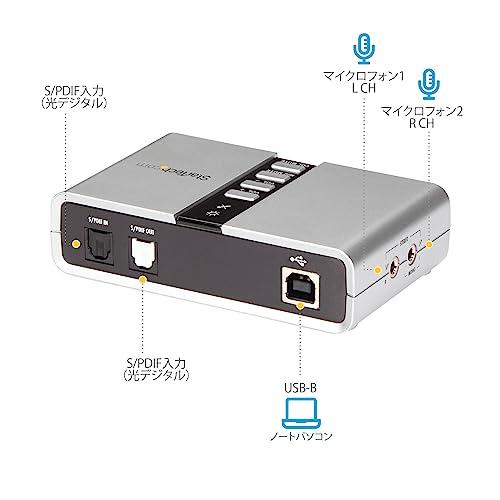 StarTech.com 7.1ch対応USB-DACヘッドホンアンプ S/PDIF対応 8x 3.5mmミニジャック 2x 3.5mmトスリンク角型コネクタ ICUSBAUDIO7D