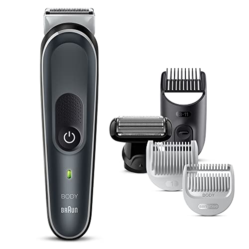 ブラウン(Braun) ボディグルーマー5 BG5360 男性用 ワキ 胸 腕 脚 デリケートゾーン ボディシェーバーヘッド搭載でより快適なシェービング 2つのアタッチメント 1?o-11mm の長さに スキンシールドテクノロジー 肌にやさ