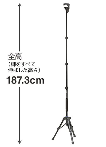 SLIK 一脚兼簡易三脚 スタンドポッドGX-N 4段レバーロック式 3ウェイ雲台 クイックシュー式 217122 ブラックの通販は