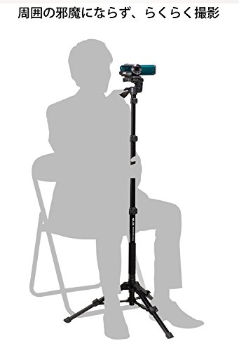 SLIK 一脚兼簡易三脚 スタンドポッドGX-N 4段レバーロック式 3ウェイ雲台 クイックシュー式 217122 ブラックの通販は