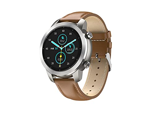 [山善] スマートウォッチ 活動量計 腕時計 歩数計 IP68防塵防水 ラウンドフェイス フルカラースクリーン SMS/Twitter/Line/着信 通知 (iPhone/Android 対応) クロノウェア